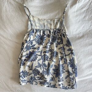 LOFT Blue and White Floral Camisole